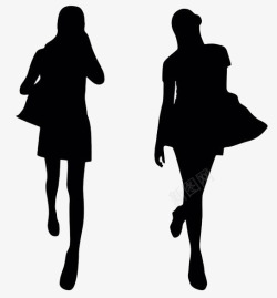 女孩模型黑色人物模型图标高清图片