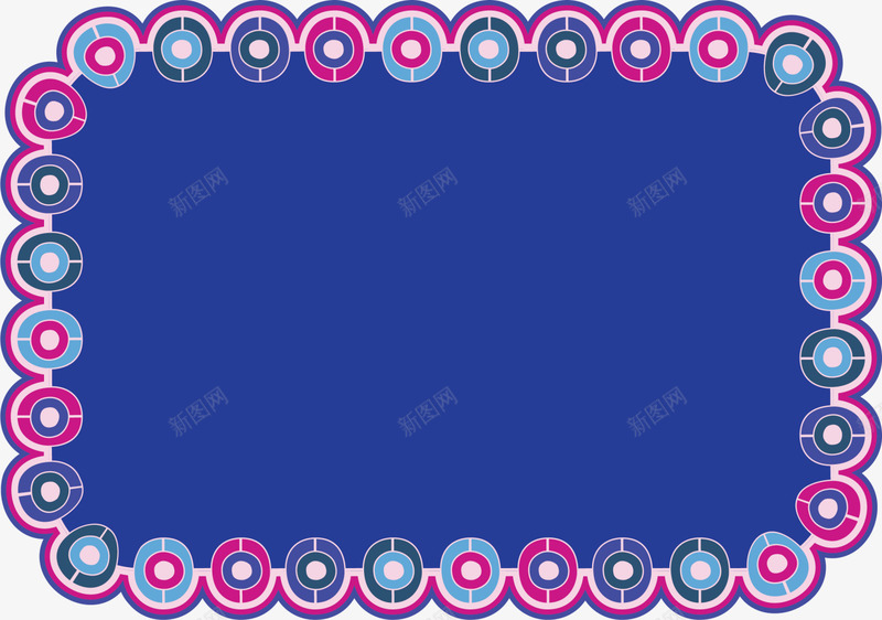 紫色圆圈框架png免抠素材_新图网 https://ixintu.com 圆圈 圆圈边框 圆环边框 紫色框架 蓝色 蓝色背景 边框纹理