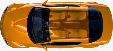 黄色轿车汽车平面图png免抠素材_新图网 https://ixintu.com 平面图 汽车 轿车 黄色