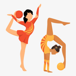 双人舞蹈体操运动运动会健康球类高清图片