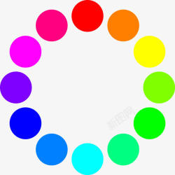 十二色色彩圆圈高清图片