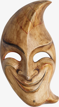 木质面具面具假面具高清图片