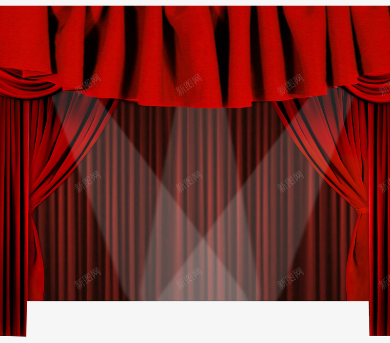 打着灯光的舞台png免抠素材_新图网 https://ixintu.com 打灯 打着灯光 灯光 红色舞台 舞台 舞台丝绸 舞台红布 舞台背景