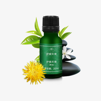 护眼天使精油psd免抠素材_新图网 https://ixintu.com 护肤品 淡化黑眼圈 美白 黄花