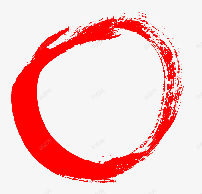 手绘红圈png免抠素材_新图网 https://ixintu.com 圆圈 圈圈 手绘 手绘红圈 笔触 粗 红圈