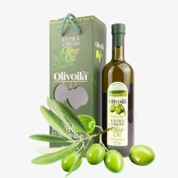 一枝橄榄果橄榄油礼盒高清图片