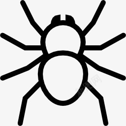 爬虫蜘蛛黑白万圣节图标图标