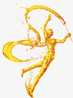 奥运会女子彩带金色模型素材
