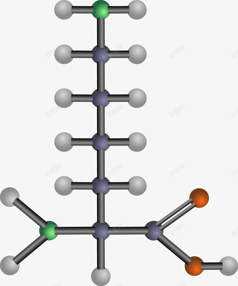 小分子结构矢量图eps免抠素材_新图网 https://ixintu.com 分子模型 化学 实验 小分子 模型 矢量图