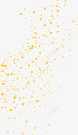 闪耀气泡黄色漂浮圆圈高清图片