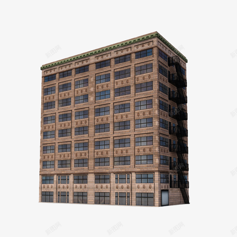 教学楼建筑png免抠素材_新图网 https://ixintu.com 建筑 建筑外观 建筑模型 教学楼 装饰