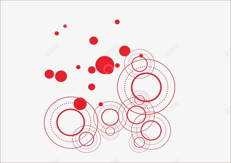 红色圆圈组合png免抠素材_新图网 https://ixintu.com 免费png 动感 图片 圆圈 插图