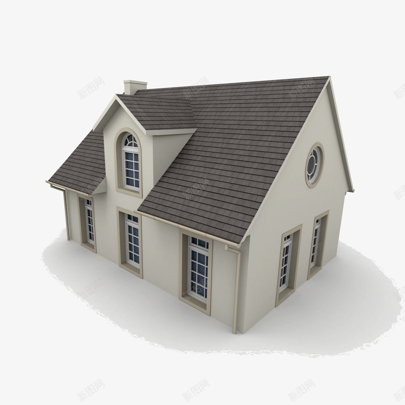 简约建筑模型与图纸png免抠素材_新图网 https://ixintu.com CAD图 办公学习 木屋房子