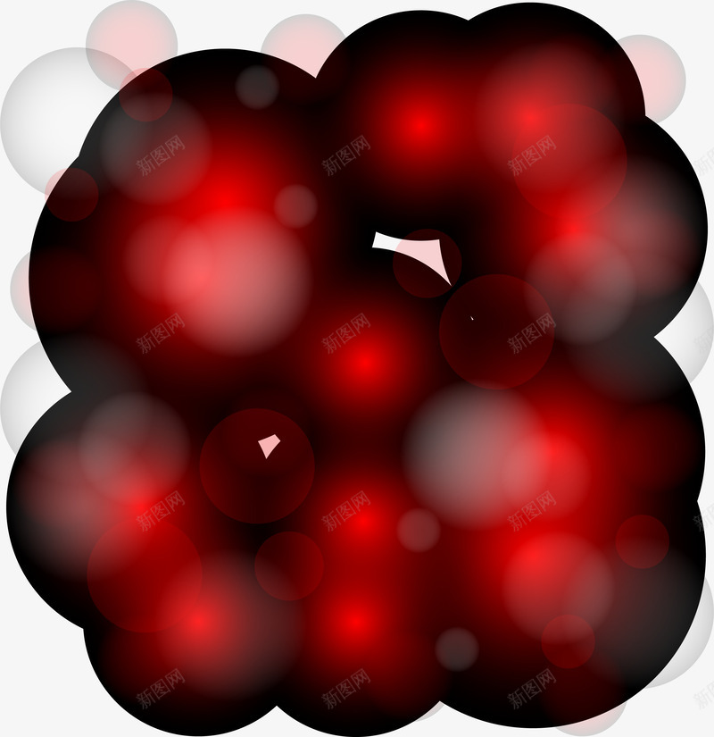 唯美红色光晕png免抠素材_新图网 https://ixintu.com 叠加 唯美光晕 简约 红色光晕 红色光点 黑色圆圈