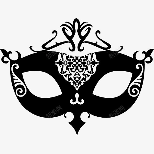 装饰女性的狂欢节面具图标png_新图网 https://ixintu.com 服装 狂欢 盖 眼睛 神秘 装饰 面具