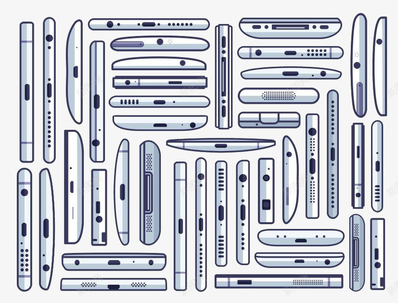 手机侧面模型组合png免抠素材_新图网 https://ixintu.com 侧面 图片 手机 模型 组合