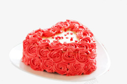玫瑰心形蛋糕素材