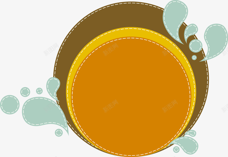 黄色圆圈图案png免抠素材_新图网 https://ixintu.com 免抠PNG 图案 圆圈 水滴 背景 边框纹理 黄色