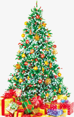 狂欢圣诞树装饰元素素材