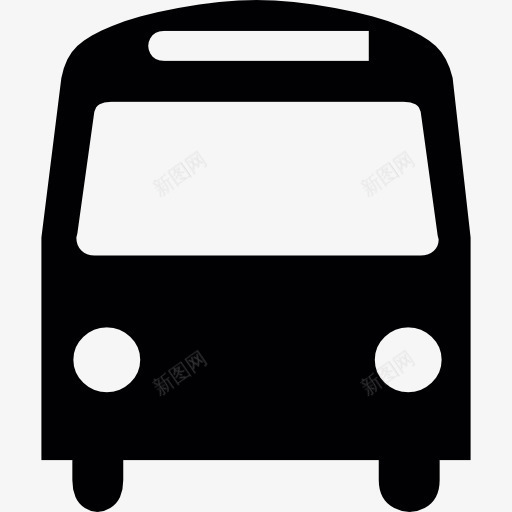 正面轮廓图标png_新图网 https://ixintu.com 公共汽车运输 巴士 巴士站 汽车