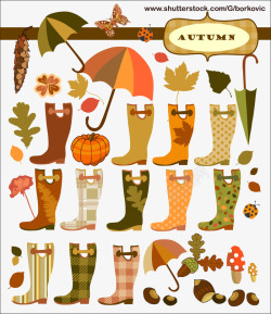 秋季雨靴秋季雨靴高清图片