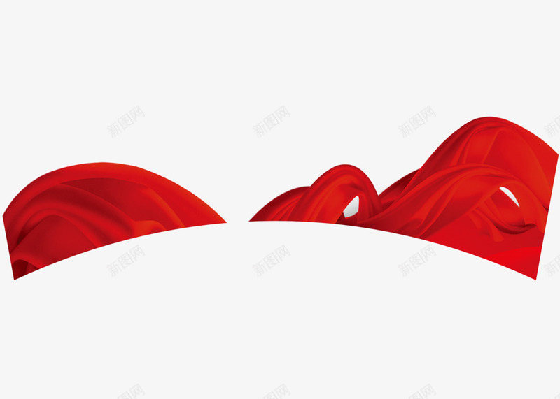 红色的丝绸png免抠素材_新图网 https://ixintu.com 丝绸 红色 绸带 缎带