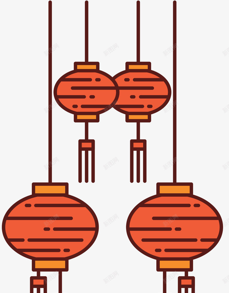 手绘装饰新年灯笼png免抠素材_新图网 https://ixintu.com 卡通手绘 新年 新年装饰 新春佳节 灯笼 装饰图案