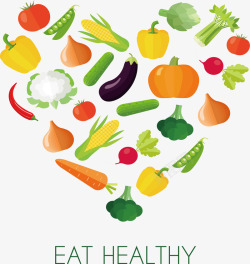 蔬菜拼图健康饮食爱心拼图矢量图高清图片