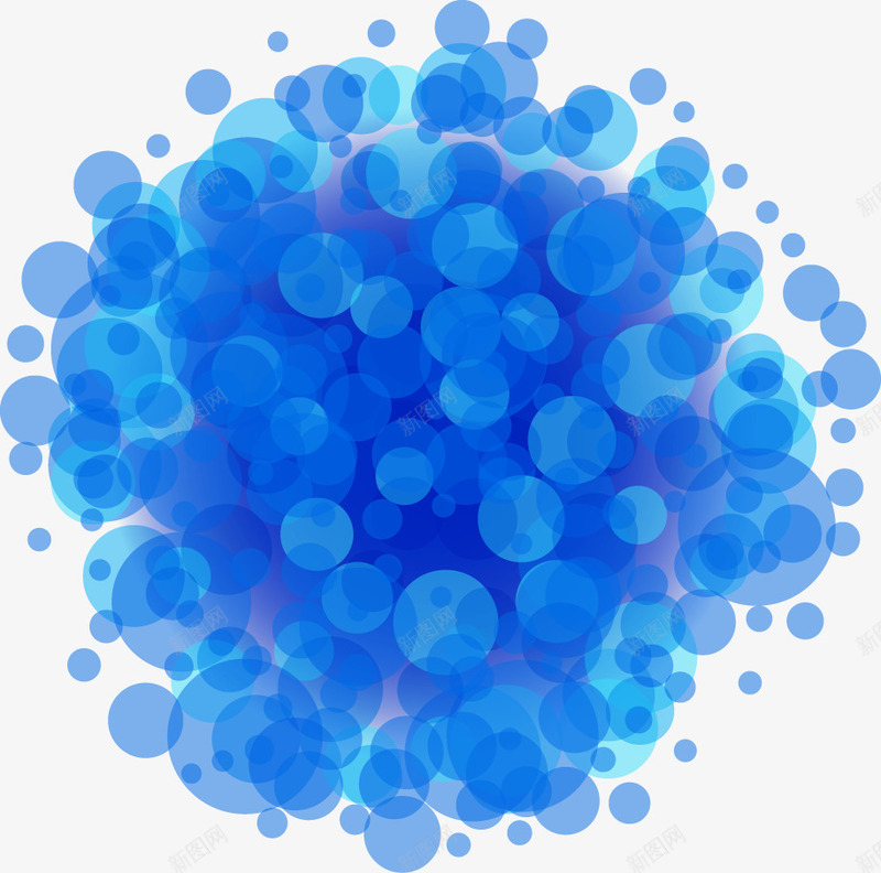 绚丽的蓝色泡泡插图矢量图eps免抠素材_新图网 https://ixintu.com 圆圈 蓝色泡泡 矢量图