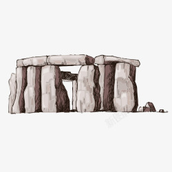 史前巨石纪念碑英国神秘的巨石阵矢量图高清图片