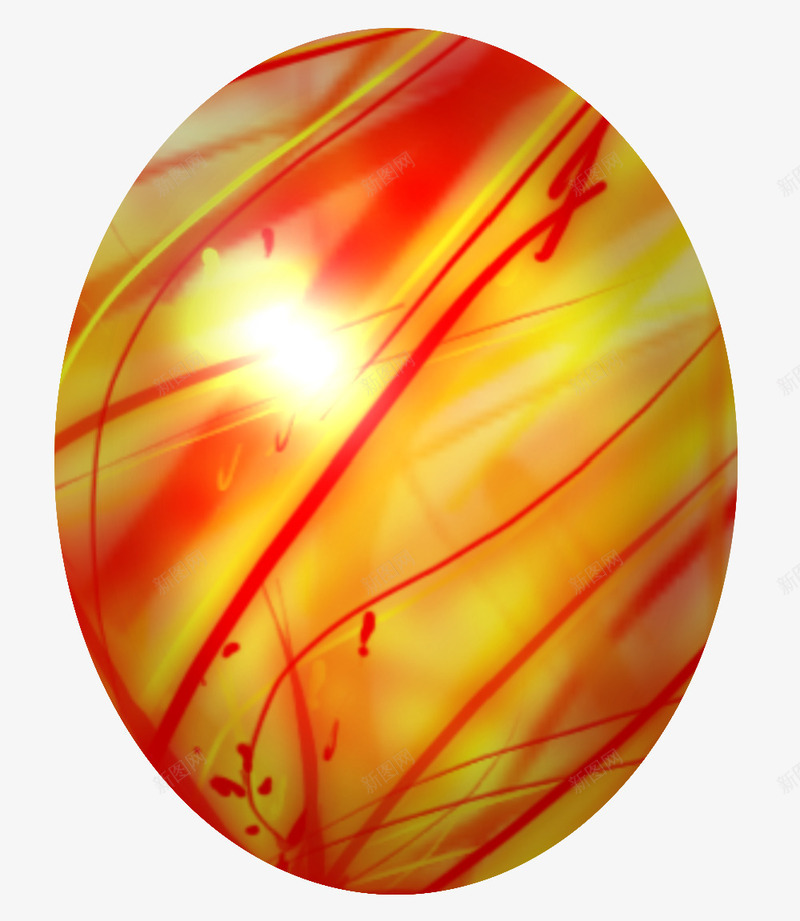 红黄色彩蛋png免抠素材_新图网 https://ixintu.com 彩蛋 玉石蛋模型 蛋 鸡蛋