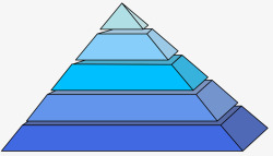 蓝色的金字塔素材