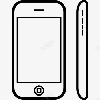 iPhone3G的正面和侧面视图图标图标