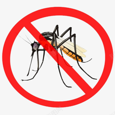 红色禁止蚊子图标图标