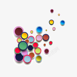 彩色圆圈装饰图案素材