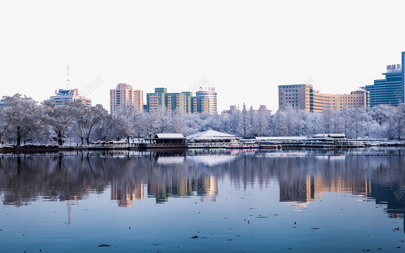 北京玉渊潭雪景五png免抠素材_新图网 https://ixintu.com 名胜古迹 旅游风景 著名建筑