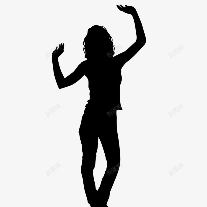 人物剪影跳舞图标png_新图网 https://ixintu.com 人物剪影跳舞 人物图标 人物绘画 剪影 动作剪影 黑白人物