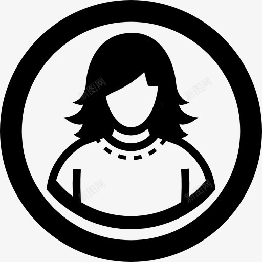 女性用户在一个圆圈图标png_新图网 https://ixintu.com 人简介 头像 女人 用户头像 简介