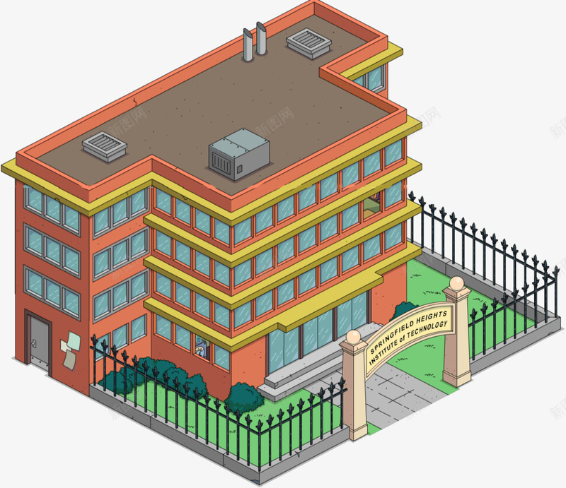 三维模型学校建筑png免抠素材_新图网 https://ixintu.com 三维 学校 建筑 模型