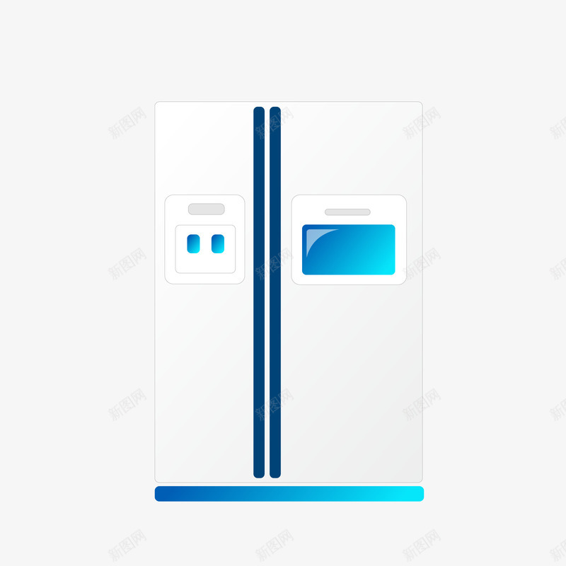 灰蓝色的冰箱模型png免抠素材_新图网 https://ixintu.com 冰箱 冰箱模型 家电 日常 灰色 灰色冰箱 蓝色