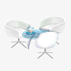 茶几模型白色椅子茶几高清图片