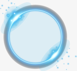 蓝色圆圈光晕素材