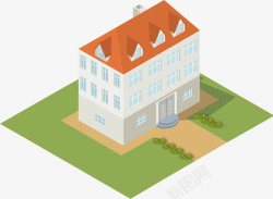 城镇都市地产立体房屋模型素材