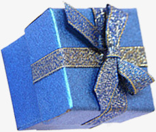 点状蝴蝶蓝色的礼盒蓝色点状的蝴蝶结高清图片
