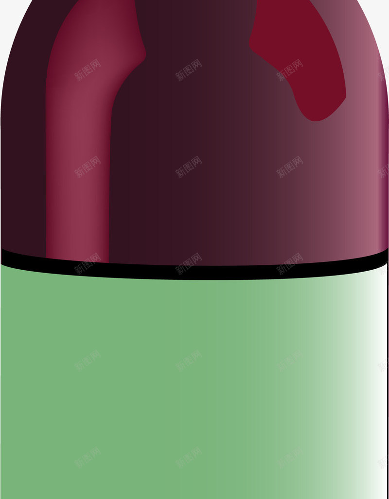 手绘红色瓶子png免抠素材_新图网 https://ixintu.com 光晕 圆圈 手绘 渐变 瓶子 简约 红色 质感