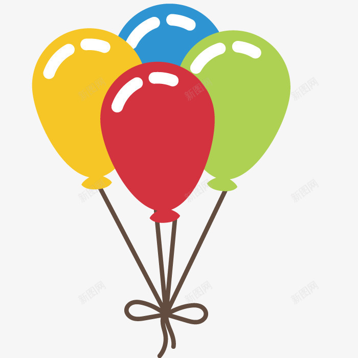 悬挂小气球矢量图eps免抠素材_新图网 https://ixintu.com 手绘 模型 氢气球 漂浮 装饰 矢量图