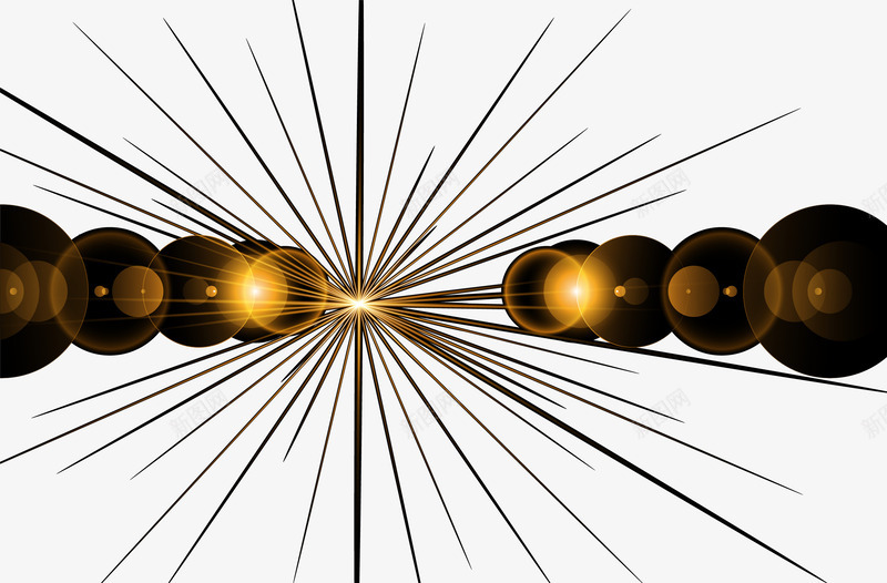 唯美金色光晕矢量图ai免抠素材_新图网 https://ixintu.com 唯美光晕 小清新 简约圆圈 系统 金色光晕 黑色圆圈 矢量图