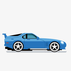 创意跑车创意蓝色跑车矢量图高清图片