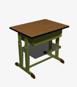 舞台桌设计3d学校用单人桌模型高清图片
