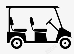 高尔夫车茶壶高尔夫车剪影图标高清图片
